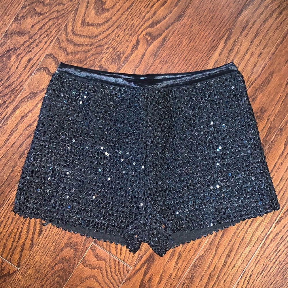 Sequin Stretch Mini Shorts